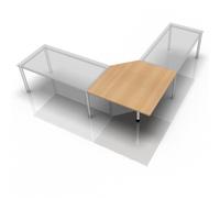 LT12 W - tavola trapezio 120x120 quercia