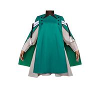 LTAKK Fantasy Witch Apprentice Robe Set Vintage Coco Cosplay Abito magico con cappello per Halloween Carnevale Verde M