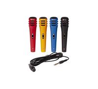 LTC Set di microfoni DM500 – colorati per karaoke con cavo XLR/Jack 6,35 mm – 4 pezzi