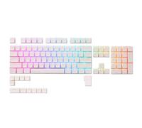 LTC LavaCaps PBT Double Shot 116-Key Pudding Keycaps Set, Translucent XDA Profile for ISO & ANSI Layout 61/68/84/87/104 Keys Mechanical Keyboard, with Keycap Puller - (Only Keycaps), White