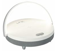 LTC - SMOOTH-LIGHT - Altoparlante Bluetooth luminoso da 5W con funzione di caricatore a induzione e kit vivavoce - Bianco e grigio