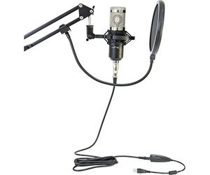 LTC STM200-PLUS Microfono a condensatore USB Kit completo per lo streaming continuo, Plug & Play di Windows e Mac, il microfono in streaming, gioco, Hi-Fi, diffusione/Podcast