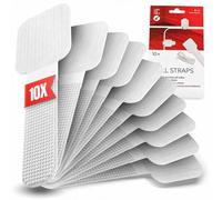 LTC Wall Straps | Supporti per cavi auto-adesivi con chiusura a strappo, bianchi, 10 pezzi (LTC 3... Nuovo