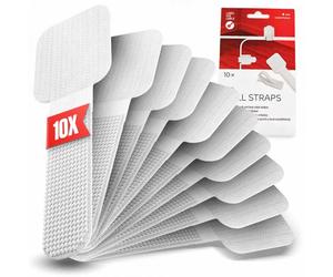 LTC Wall Straps | Supporti per cavi auto-adesivi con chiusura a strappo, bianchi, 10 pezzi (LTC 3... Nuovo