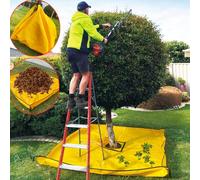 LTCANOPY Telo per potatura paesaggistica, 2 x 2 m, con foro da 30,5 cm, con fibbie angolari su quattro angoli per una facile raccolta delle foglie cadute