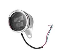 LTCZGRCI Contagiri Digitale Contagiri Digitale per Moto, indicatore del Livello dell'olio, indicatore di velocità in Ferro Argentato, contachilometri 12V