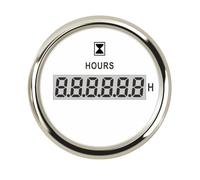 LTCZGRCI Contagiri Digitale Contaore Digitale, contaore con Display a Orologio, retroilluminazione Rossa, 9-32 V, per Auto, Yacht, Barche, Motori da 52 mm, 2''