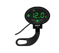 LTCZGRCI Contagiri Digitale Display di monitoraggio voltmetro Digitale per Moto misuratore di Tensione voltmetro DC 9V-24V Allarme Tensione ricambi Moto