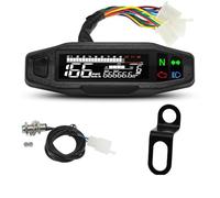 LTCZGRCI Contagiri Digitale Pannello Digitale per Moto, tachimetro Universale, indicatore di Livello Carburante, tachimetro, contachilometri, indicatore di direzione, 12 V
