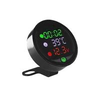 LTCZGRCI Contagiri Digitale Voltmetro Multifunzione per Visione Notturna per Moto, Timer di Tensione, Temperatura, Caricabatterie per 9-24 V, 5 in 1