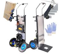 LTdlhFk Carrello Manuale Elettrico - Scale su E Giù, Carrello Saliscale Elettrico, capacità di Carico (400kg), Batteria Rimovibile (48v/36ah), Motore Senza Spazzole da 1200w