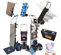 LTdlhFk Carrello Saliscale Elettrico - capacità di Carico 400 kg, Carrello Saliscale (Motore Brushless da 1200 W) + Batteria Rimovibile da 48 V/36 Ah, Sali E Scendi per Le Scale