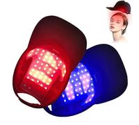 LTdlhFk Casco per La Crescita dei Capelli - Cappuccio per La Terapia a Luce Rossa per La Ricrescita dei Capelli per Uomini E Donne con Lampada 48PCS - Ricaricabile