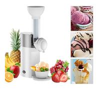 LTdlhFk Gelatiera, Kids Home Soft Serve Ice Cream Machine, DIY Homemade Milkshake Machine, Mini Slush Machine, Beach Kitchen,White