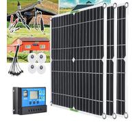 LTdlhFk Kit Pannello Solare 200w 400w 600w 800w con Controller 30a/60a, Caricabatteria 12v, Adatto per Camper, Rimessa Barche, Fattoria, Tetto (280 * 280 * 2mm),3x200W-60Acontroller