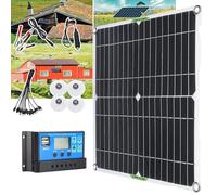 LTdlhFk Kit Pannello Solare 200w 400w 600w 800w con Controller 30a/60a, Caricabatteria 12v, Adatto per Camper, Rimessa Barche, Fattoria, Tetto (280 * 280 * 2mm),1x200W-30Acontroller