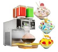 LTdlhFk Macchina Automatica per Tritare Il Ghiaccio, Macchina per Coni di Granita, Macchina per Ghiaccio a Fiocchi di Neve, Macchina per La Produzione di Ghiaccio Flessibile a 4 Secchi,120KG/24H-750W