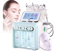 LTdlhFk Macchina di Bellezza Idrogeno-Ossigeno, Dispositivo Hydra-Facial Acqua-Ossigeno 7 in 1 con Maschera LED, Sollievo Dall'acne E Illuminante, Apparecchio per Ringiovanimento Cutaneo B