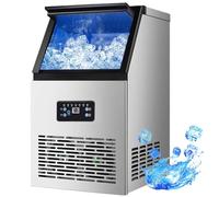 LTdlhFk Macchina per Il Ghiaccio Commerciale, 60 kg 70 kg 80 Kg/24 Ore Macchina per Il Ghiaccio sotto Banco, 40 45 48 Pezzi Macchina per Cubetti di Ghiaccio per Uso Domestico,80KG