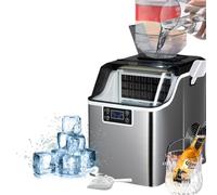 LTdlhFk Macchina per Il Ghiaccio da 150 W, Macchina per Il Ghiaccio Elettrica Commerciale da 30 kg 35 Kg/24 Ore,LCD Intelligente+autopulente,A-35KG