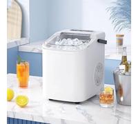 LTdlhFk Macchina per Il Ghiaccio Elettrica, Macchina per Il Ghiaccio Intelligente Completamente Automatica, 8-10 Kg/24 Ore, Serbatoio dell'Acqua da 1,1 L, con Paletta per Ghiaccio E Cestello