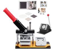LTdlhFk Macchina per La Produzione di Adesivi per Frigorifero, Pressa per Magneti Fotografici + Taglierina per Carta + 100 Set di Materiali per Decorare Il Frigorifero,50 * 50mm