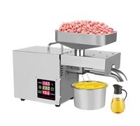 LTdlhFk Macchina per La Spremitura Dell'olio Elettrica,Macchina per La Spremitura Dell'olio Automatica Commerciale,Temperatura Regolabile da 50 a 250 °c,con Pannello di Controllo Intelligente,CE