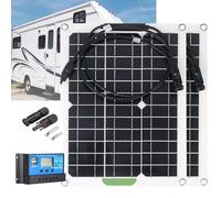 LTdlhFk Pannello Solare 300w 600w, Caricabatterie Fotovoltaico a Modulo Monocristallino, Kit Caricabatterie 12v + Controller 40a, Adatto per Campeggio All'aperto, Camper,600W