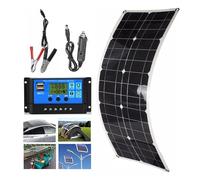 LTdlhFk Pannello Solare Flessibile da 100 W/200 W/300 W/400 W/500 W/600 W - Controller 60 A + Doppia USB, Pannelli Solari Monocristallini per Casa, Esterno, Auto, Roulotte, Barca,1Pcs