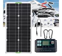 LTdlhFk Pannello Solare Monocristallino Portatile da 250w 500w con Controller 10a/20a/30a, Doppia USB, può Essere Utilizzato per La Ricarica della Batteria 12v/24v,250W-10Acontroller