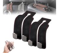 LTDZ Tekiep Ganci per Seggiolino Auto - Ganci per Seggiolino Auto per Poggiatesta, Gancio Nascosto per Poggiatesta Auto 2 in 1, Doppio Gancio per Schienale Sedile Auto,2pcs,Black