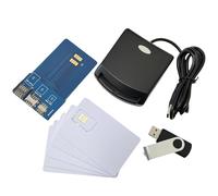 LTE WCDMA ICCID SIM USIM 4G Secure Card Reader Writer programmatore con 5 schede programmabili vuote + strumenti di personalizzazione SIM, solo per sistema Windows XCRFID
