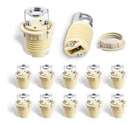 LteelDay 12 Pezzi Portalampada G9 Ceramica Filettata, Supporto e Anello | Supporto metallico. Per LED, alogena, CFL. Ricambio per faretti da incasso e luci sotto pensile.