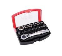 LTF KRAVM E06096 Set cricchetto con inserti e bussole da 19 pz., utensileria