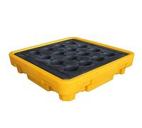 LTFCFZQ Vassoio Anti-sversamento per Serbatoi di Petrolio, Pallet di contenimento Anti-sversamento, Piattaforma Anti-sversamento in polietilene Giallo e Nero, Pallet di contenimento Anti-sversamento