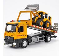 LTFIOON Camioncino Giocattolo,Carroattrezzi Giocattolo,Camioncino in Metallo con Luci Suoni,Trasportatore di Salvataggio per Bambini,Regali di Compleanno,Natale e Carnevale per Bambini 3 4 5 6 7 Anni