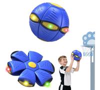 LTFIOON Palla Rimbalzante per Bambini, Magic Metaball con 6 Luci per Giochi da Esterno, Disco Volante Magico, Giochi da Giardino per Bambini dai 5 Anni, Doppia Forma Liberamente Commutabile