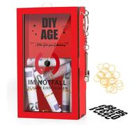 LTFIOON Scatola divertente con martello, piccolo regalo personalizzato, scatola di legno, in caso di emergenza, confezione regalo in denaro, cioccolato di emergenza