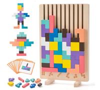 LTFIOON Tetris Puzzle Bambini, Giocattoli educativi, Puzzle di LegnoTetris, Giochi Montessori 3 4 5 6 Anni, Giochi Bambini, Intelligenza Jigsaw, Regalo Educativi per Bambinis