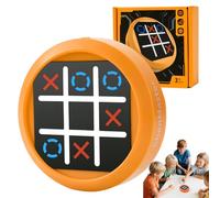LTFIOON Tic Tac Toe, Gioco Elettronico 4-in-1 Tris, Console di gioco di puzzle portatile Regalo Educativo per Bambini Adulti - Gioco in Famiglia (Arancione)