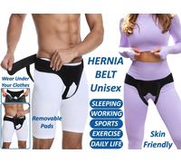 LTG PRO Cintura Ernia Inguinale Addominale Nero Neoprene Supporto Regolabile