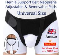 LTG PRO Uomo Cintura Ernia Regolabile Supporto Groin Inguinale Neoprene Nero