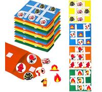 LTHOENG Bomboniere per compleanno dei bambini, 12 vigili del fuoco Tik Tak Toe, piccoli regali per bambini, regalo di compleanno per bambini, set di penata, mini giocattoli per studenti