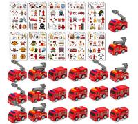 LTHOENG Vigili del fuoco, regalo di compleanno per bambini, giocattolo per feste di pompiere, regalo per bambini, auto dei pompieri per Halloween, calendario dell'Avvento, decorazione per compleanno.
