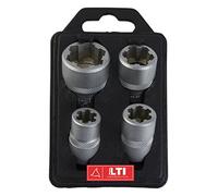 LTI By Krino 66036005 Estrattori Bulloni Danneggiati, Set da 4 Pezzi, Acciaio