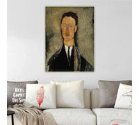 LTjiajuypd Amedeo Modigliani《Ritratto dell'artista Léopold Survage》Stampe su tela, pittura a olio, poster, quadro, decorazione da parete per la casa (60x80 cm)