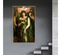 LTjiajuypd Dante Gabriel Rossetti Astarte Syriaca Stampe su tela Pittura a olio Arte Sfondo Immagine Decorazione per la casa Soggiorno (30x50cm)