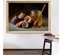 LTjiajuypd Dolce miele e fichi melograno pera litchi mela frutta natura morta poster artistico stampe su tela pittura decorazione da parete cucina pittura (35x50cm)