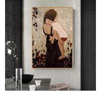 LTjiajuypd Gustav Klimt Freya Lacrime Bacio Figura Tela Dipinto Arte Scandinava Poster e Stampe Soggiorno Decorazioni per la Casa Immagini 40x60cm Senza Cornice