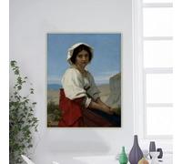 LTjiajuypd Hugues Merle Ragazza italiana Dipinto ad olio su tela, stampe, poster, opere d'arte da parete, decorazioni per la casa e il soggiorno (60x90 cm)